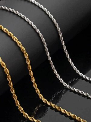Stainless Steel Twist Chain Necklaces